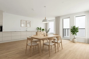 Virtually Staged Scandinavian Dining Room