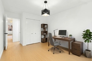 Virtually Staged Modern Home Office