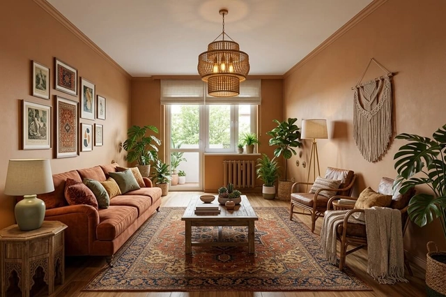 Renovated Bohemian Living Room