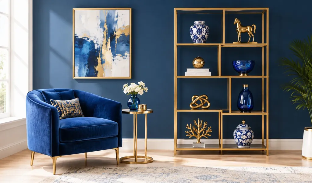 Interior design blu e oro: 8 idee per il 2026 Interior design blu e oro: 8 idee per il 2026