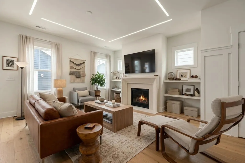Salon moderne rénové