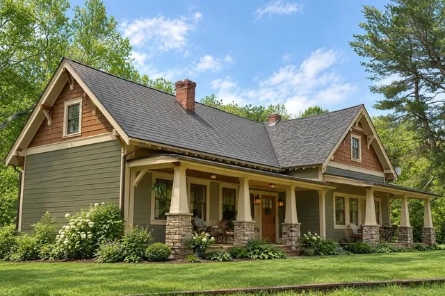Redesigned Craftsman House with AI exterior design