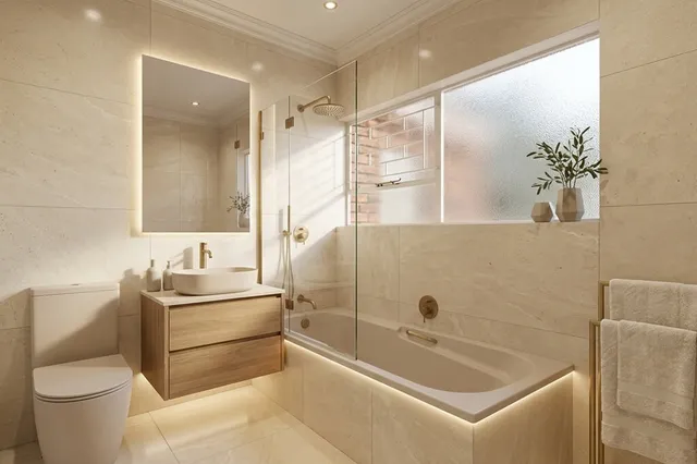 Salle de bain moderne rénovée