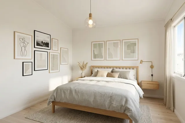 Camera da letto scandinava riprogettata