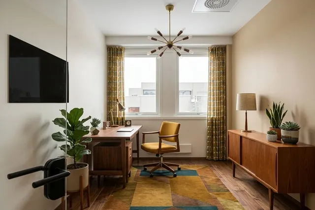 Renovated Mid-Century Home Office