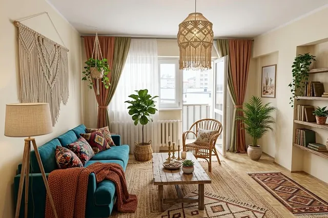 Renovated Bohemian Living Room