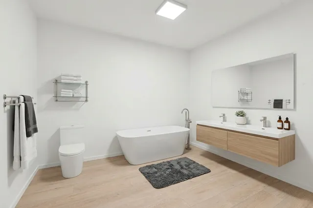 Virtually Staged Modern Bathroom