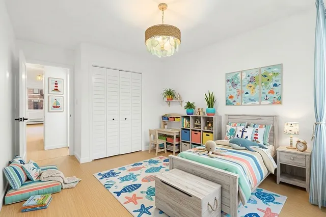 Virtually Staged Coastal Kids Room