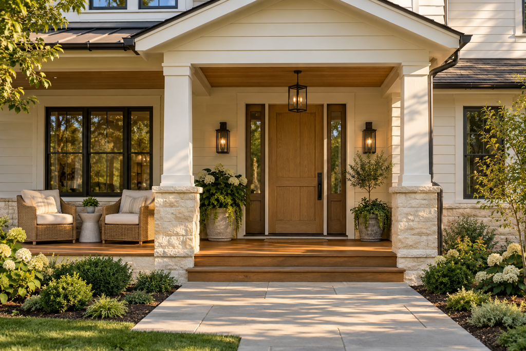 Warm Transitional Style with Mixed Materials