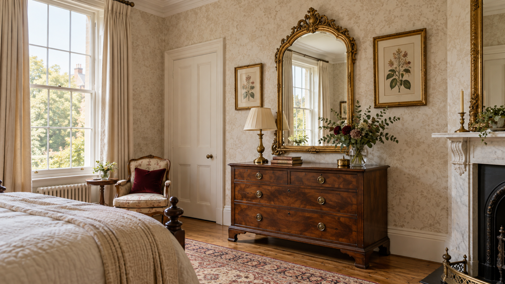 Ornate Mirrors and Gilt-Framed Artwork