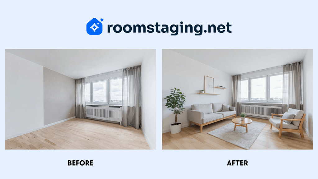 Przed i po - przykład wirtualnego stagingu